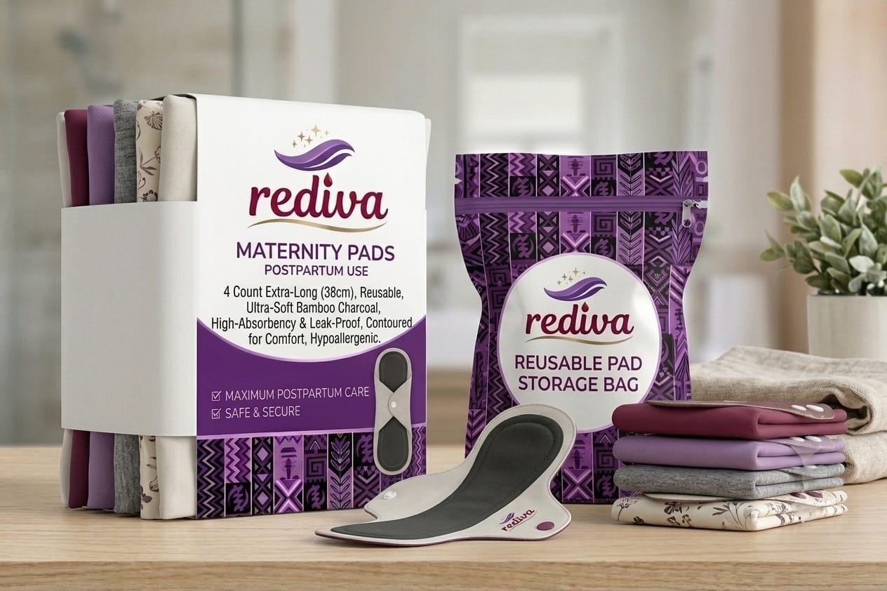 Rediva first period support campaign with girls and starter supplies